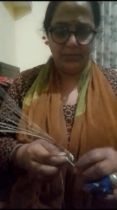 Kiran Devi from Kullu has been  weaving  Shawls, since 15 years